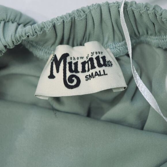 SHOW ME YOUR MUMU Collette Halter Maxi Dress Silver Sage Open Back - Picture 7 of 9